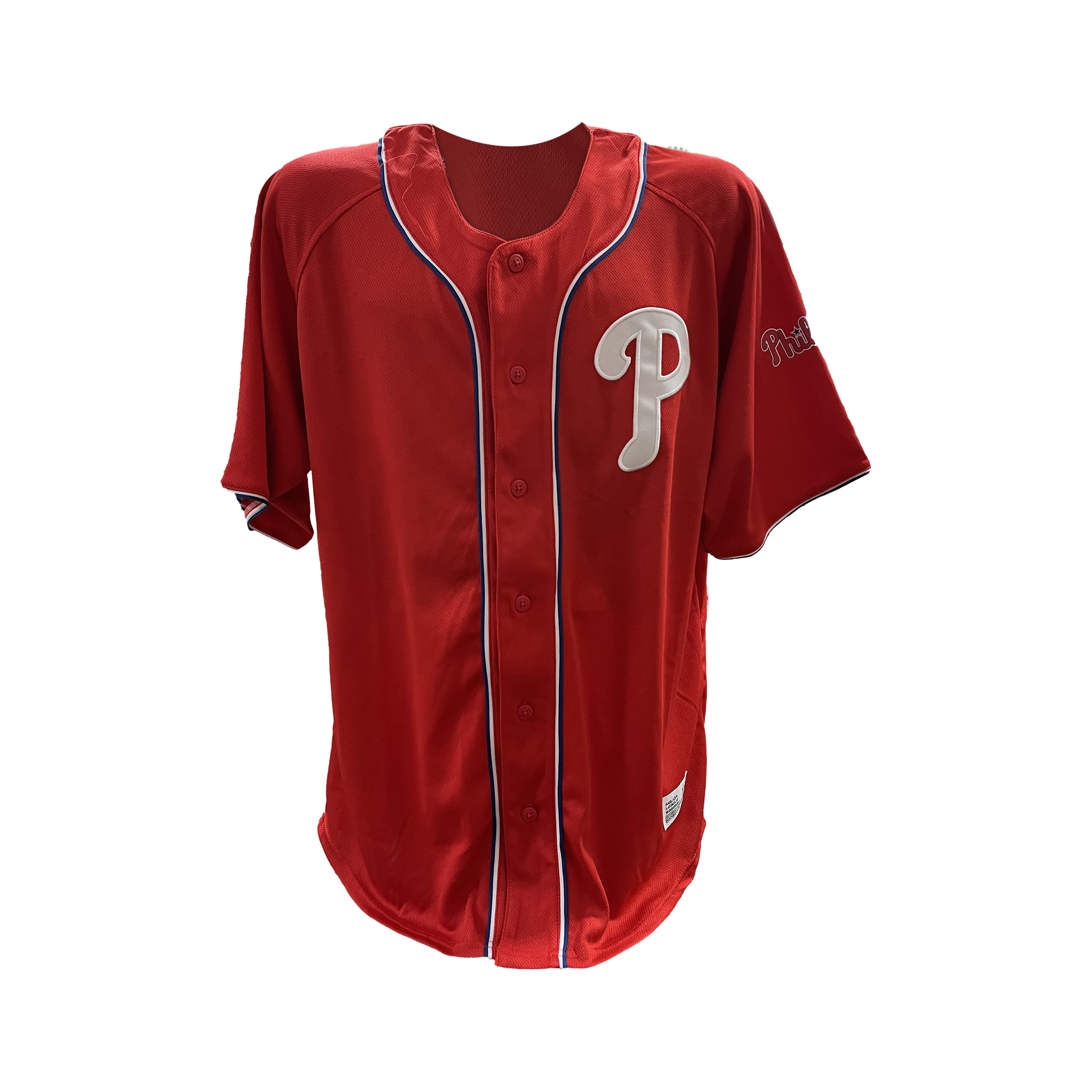 Philadelphia Phillies Red Logo Baseball Jersey - Sports Collectibles, Sports Memorabilia, Sports Fan Shop, Sports Gifts