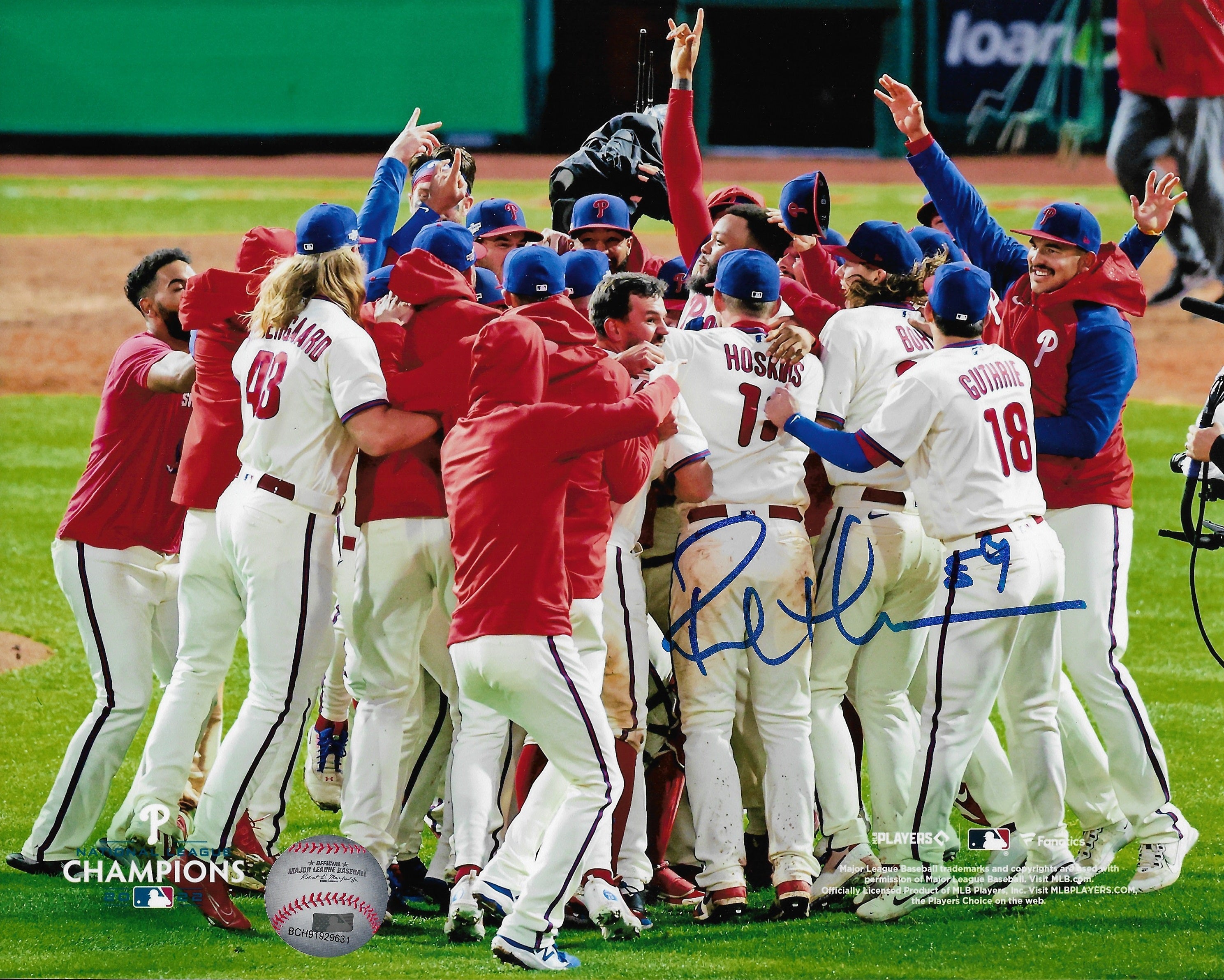 Rob Thomson 2022 NL Champions Mound Celebration Philadelphia Phillies Autographed 8" x 10" Photo - Sports Collectibles, Sports Memorabilia, Sports Fan Shop, Sports Gifts