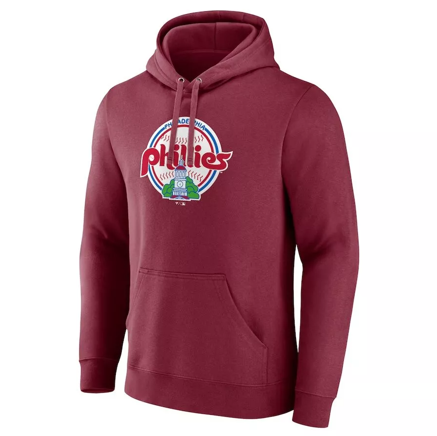 Philadelphia Phillies Throwback Cooperstown Collection Pullover Hoodie - Sports Collectibles, Sports Memorabilia, Sports Fan Shop, Sports Gifts