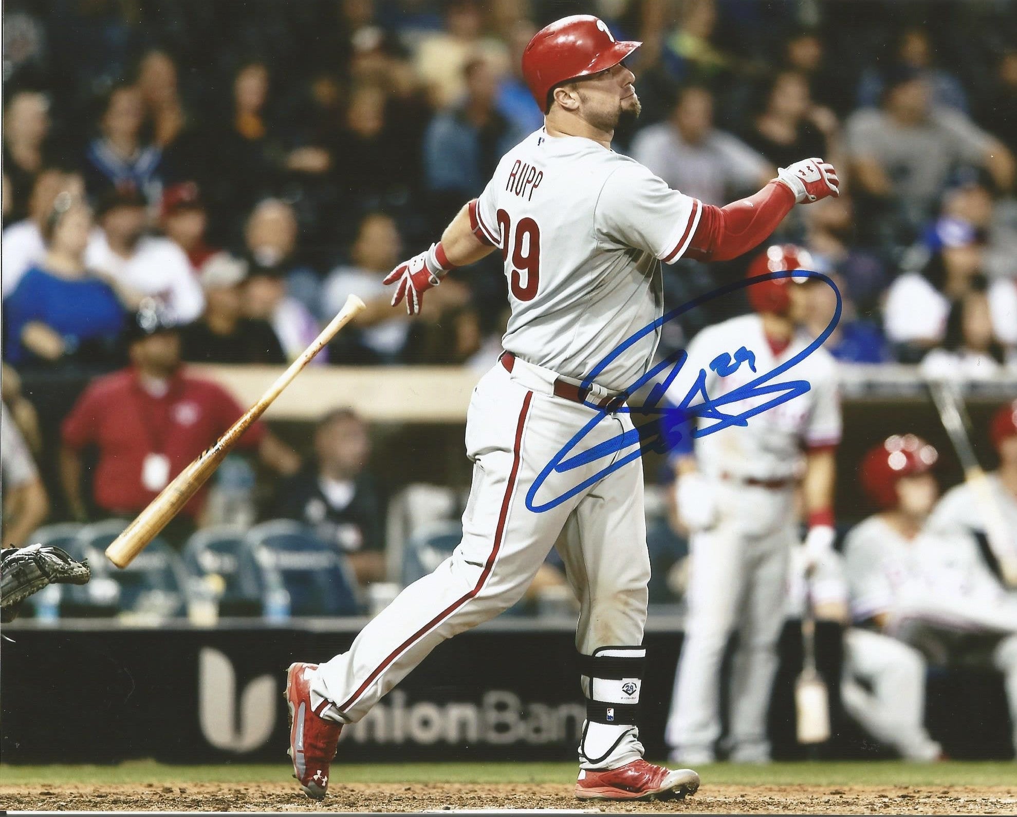 Cameron Rupp Swing Autographed Philadelphia Phillies Baseball Photo - Sports Collectibles, Sports Memorabilia, Sports Fan Shop, Sports Gifts