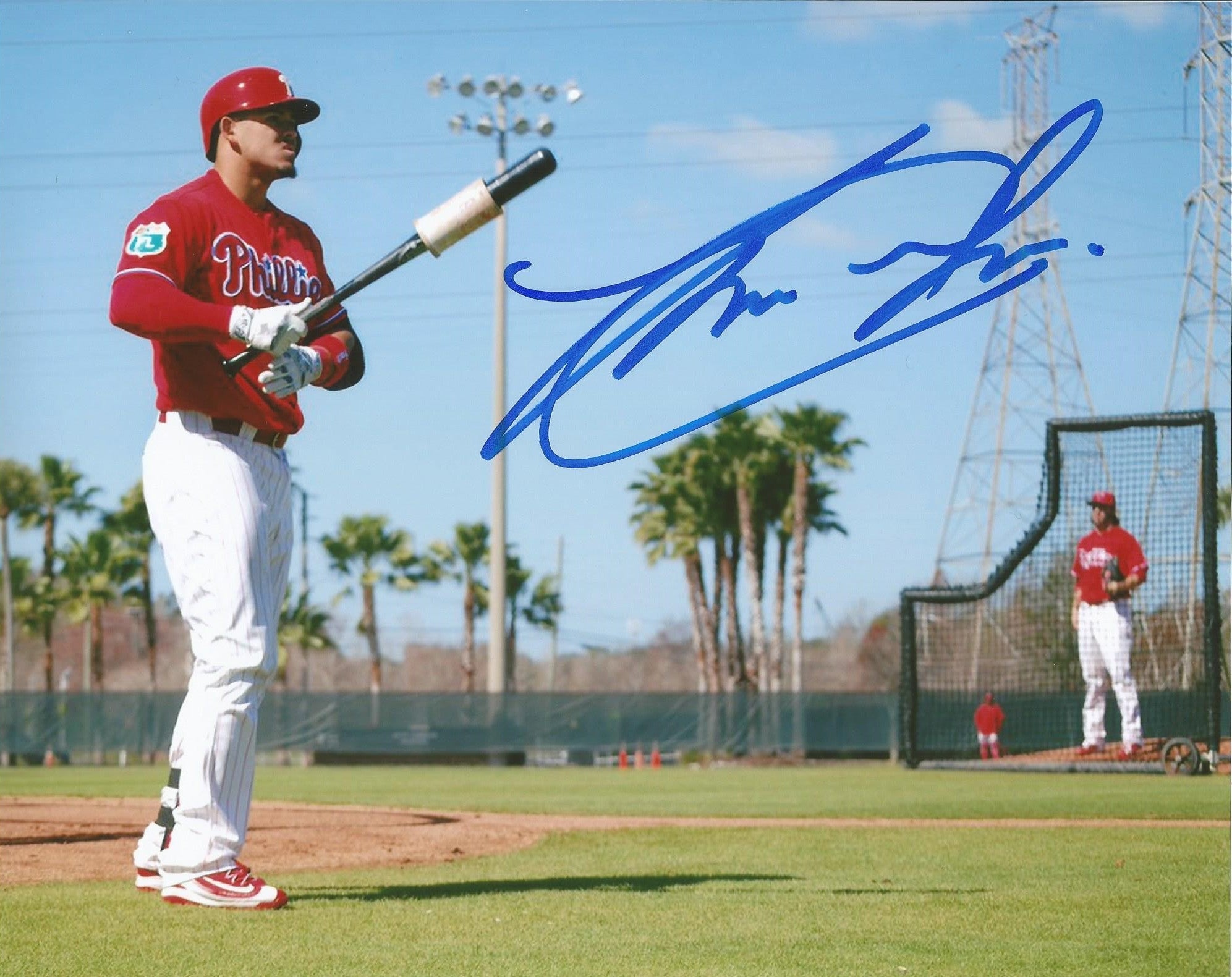 Jorge Alfaro On Field Autographed Philadelphia Phillies 11" x 14" Baseball Photo - Sports Collectibles, Sports Memorabilia, Sports Fan Shop, Sports Gifts
