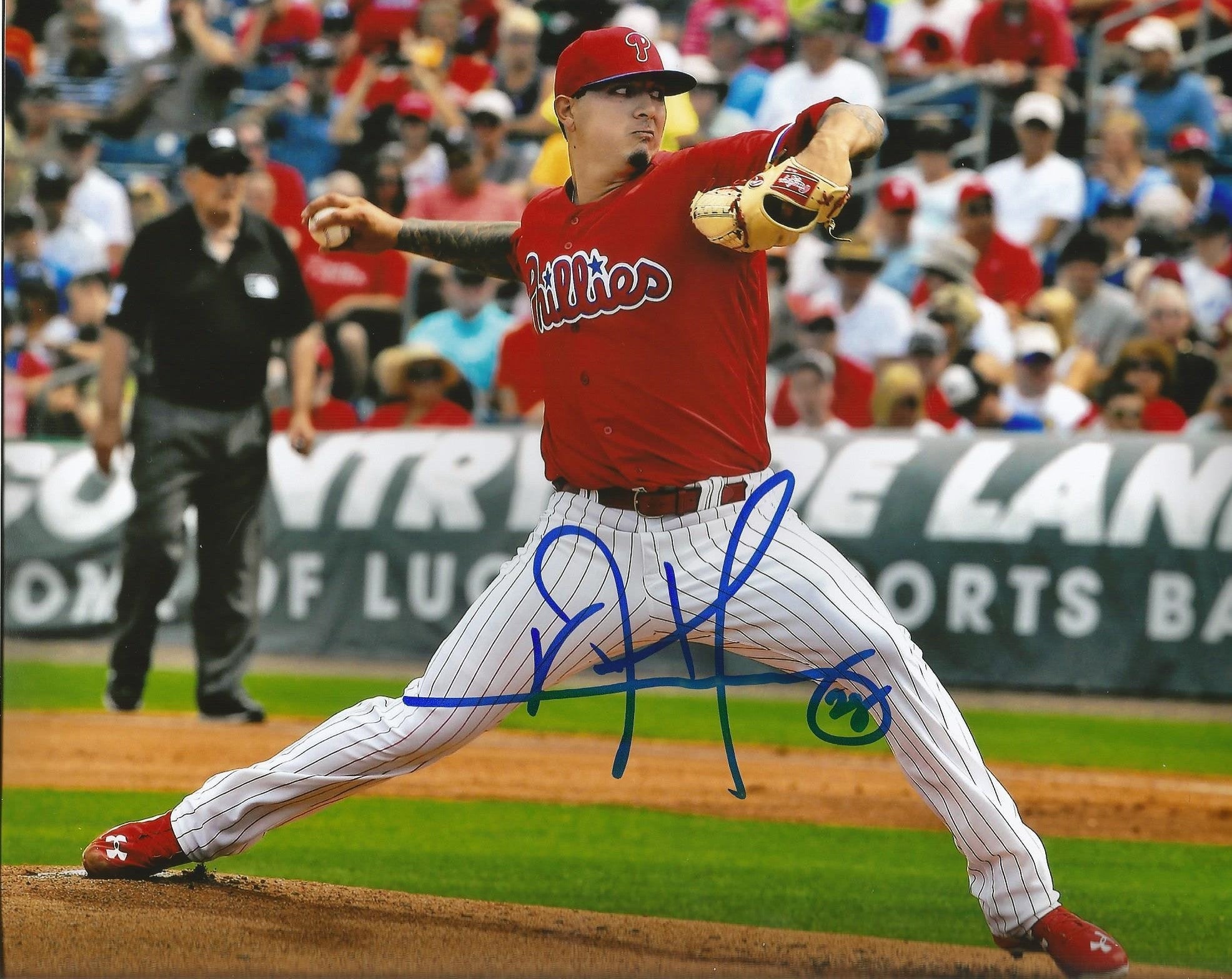 Vincent Velasquez Pitching Autographed Philadelphia Phillies 16" x 20" Baseball Photo - Sports Collectibles, Sports Memorabilia, Sports Fan Shop, Sports Gifts