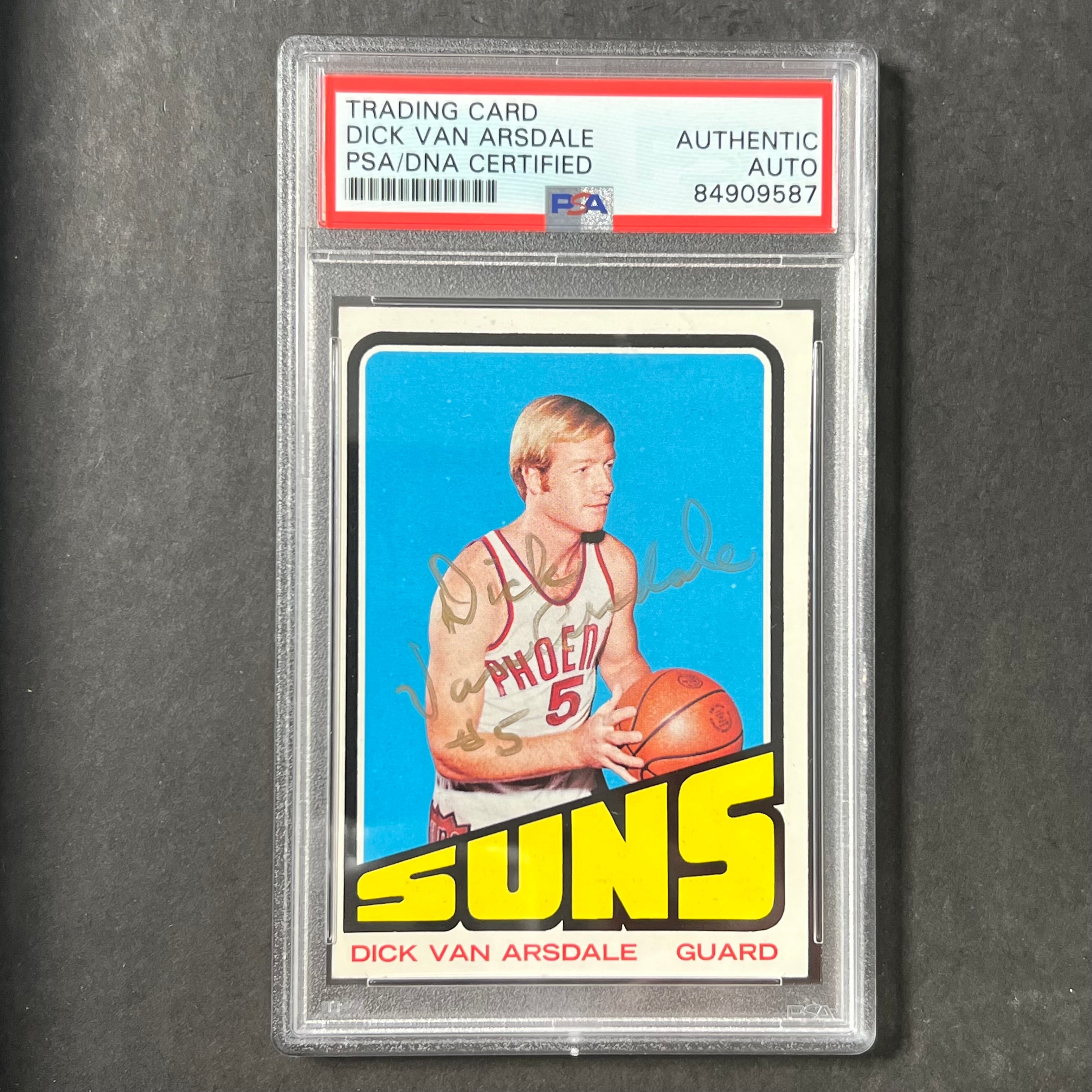 1971-72 Basketball Card #85 Dick Van Arsdale Signed AUTO 10 PSA Slabbed Suns - Sports Collectibles, Sports Memorabilia, Sports Fan Shop, Sports Gifts
