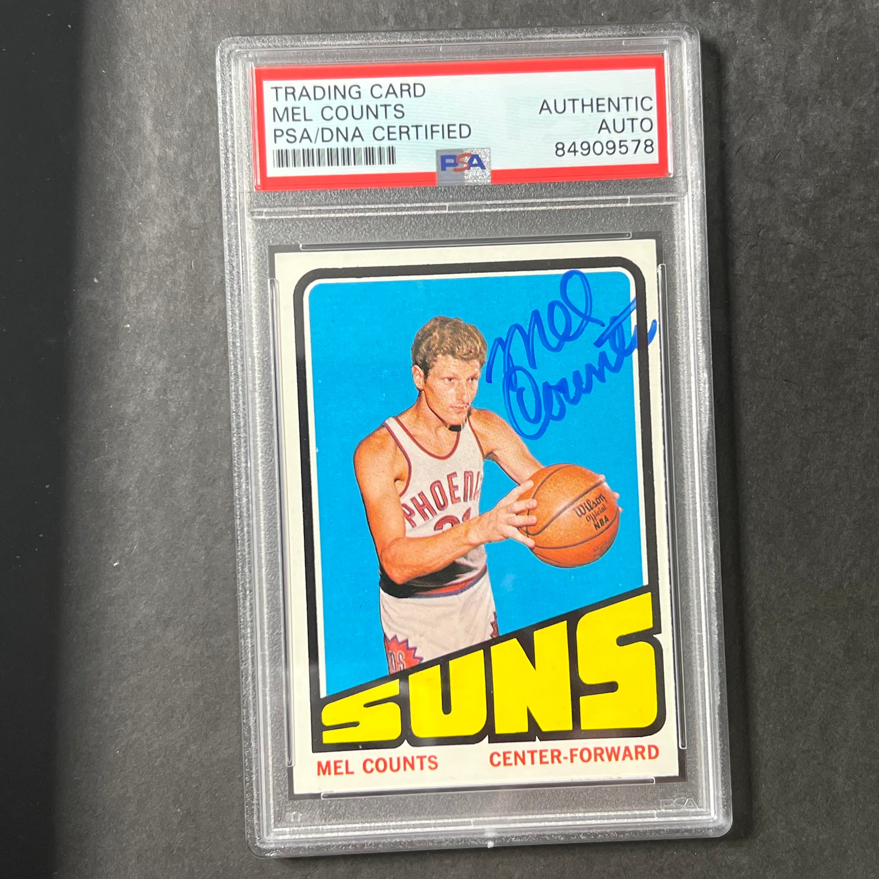 1971-72 Basketball Card #67 Mel Counts Signed AUTO PSA Slabbed Suns - Sports Collectibles, Sports Memorabilia, Sports Fan Shop, Sports Gifts