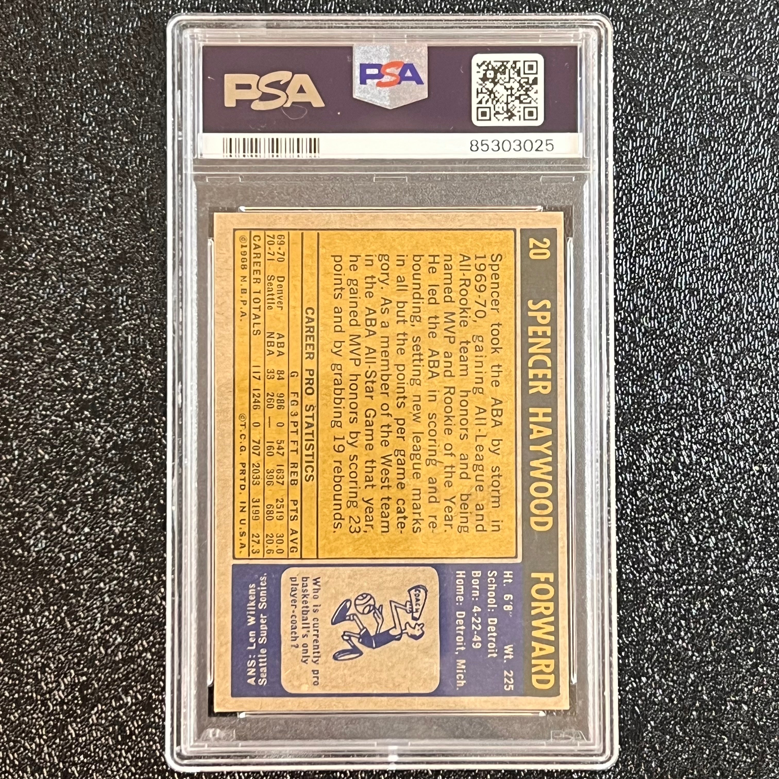 1971-72 Topps #20 Spencer Haywood Signed Card AUTO 10 PSA Slabbed Sonics - Sports Collectibles, Sports Memorabilia, Sports Fan Shop, Sports Gifts