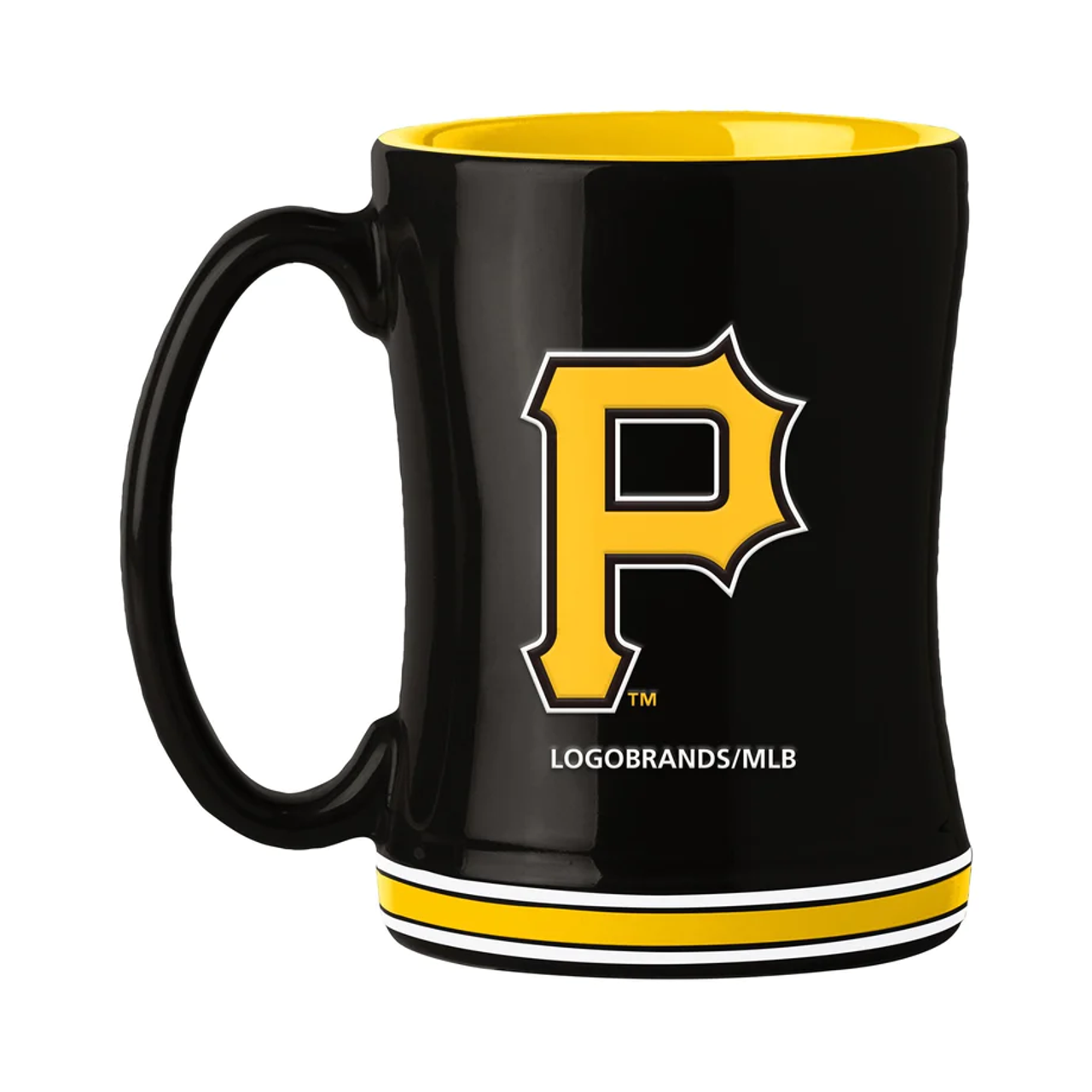 Pittsburgh Pirates Coffee Mug 14oz Sculpted Relief Team Color - Sports Collectibles, Sports Memorabilia, Sports Fan Shop, Sports Gifts