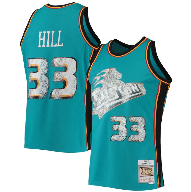 Grant Hill Detroit Pistons Mitchell & Ness 1998-99 75th Anniversary Diamond Swingman Jersey - Sports Collectibles, Sports Memorabilia, Sports Fan Shop, Sports Gifts
