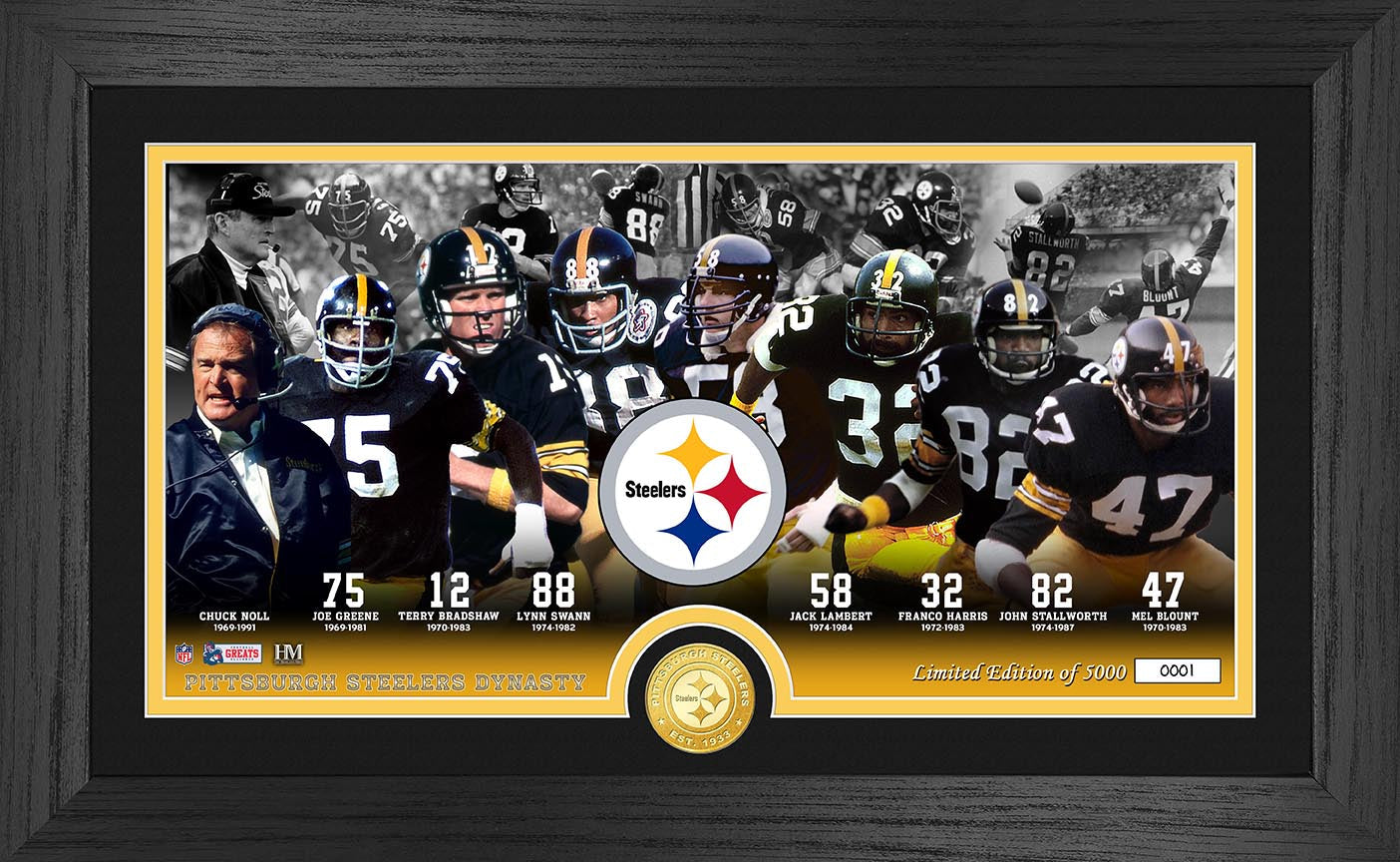Pittsburgh Steelers Dynasty Panoramic Bronze Coin Photo Mint - Sports Collectibles, Sports Memorabilia, Sports Fan Shop, Sports Gifts