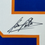 Framed Autographed/Signed Denis Potvin 35x39 New York Blue Hockey Jersey JSA COA