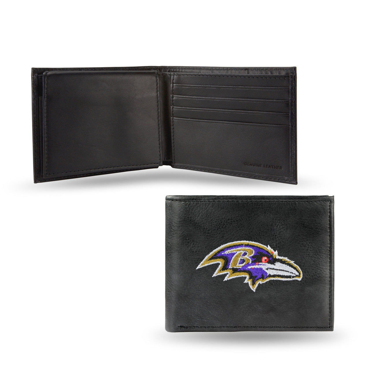 Baltimore Ravens Embroidered Leather Billfold - Sports Collectibles, Sports Memorabilia, Sports Fan Shop, Sports Gifts
