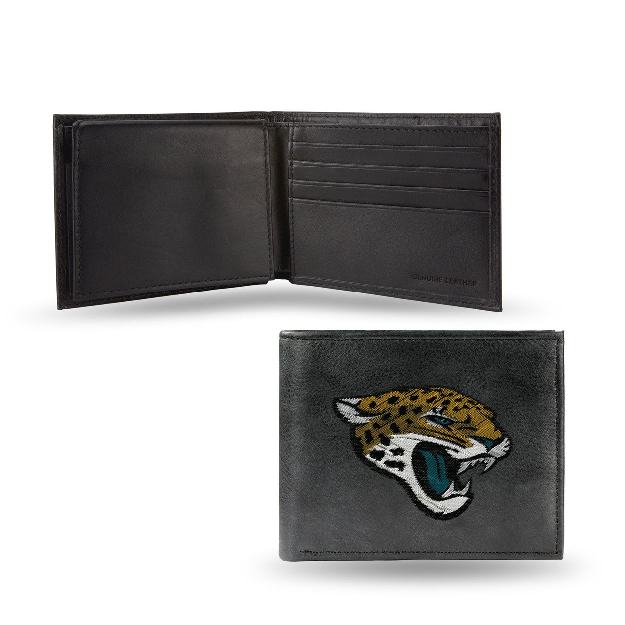 Jacksonville Jaguars Embroidered Leather Billfold - Special Order - Sports Collectibles, Sports Memorabilia, Sports Fan Shop, Sports Gifts