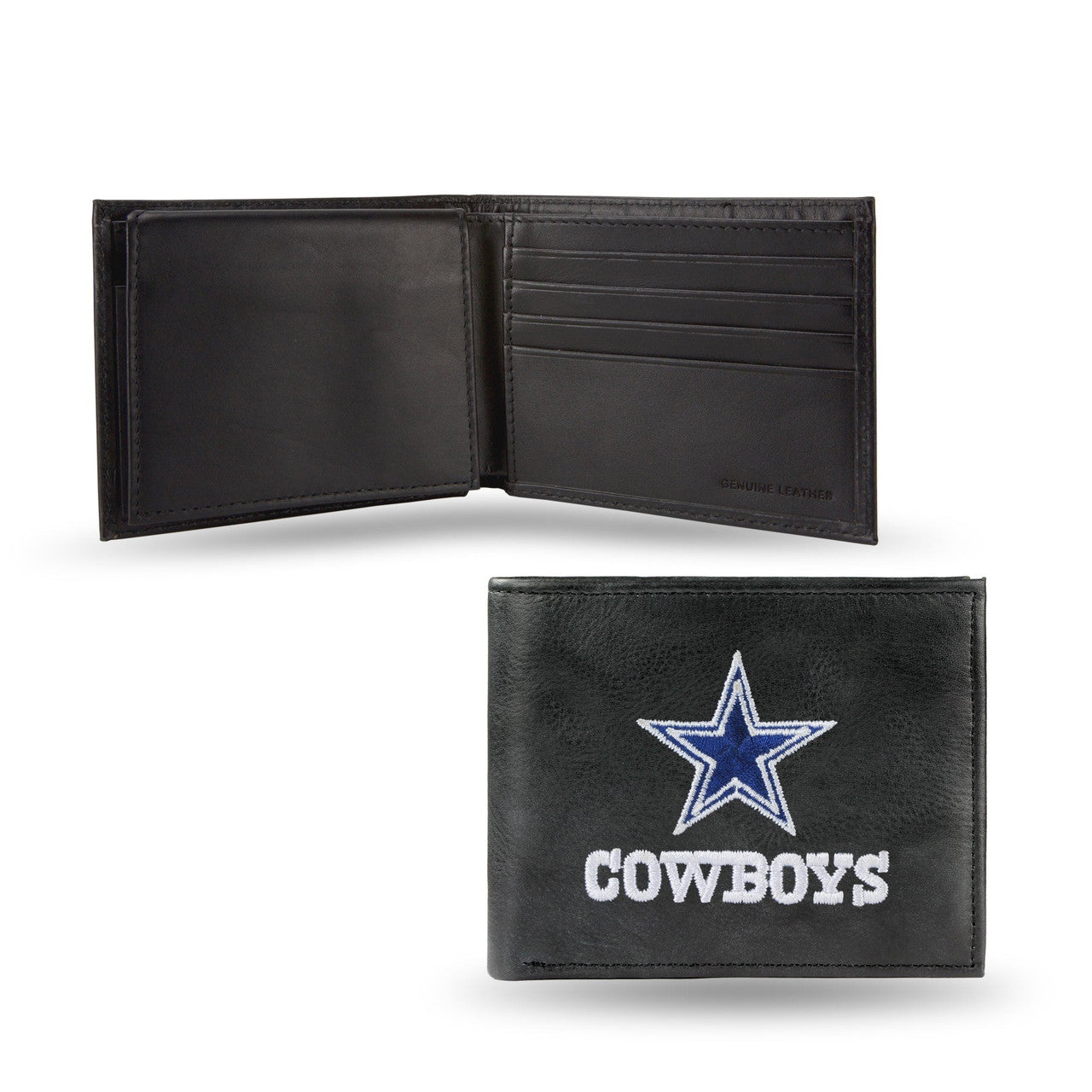Dallas Cowboys Wallet Billfold Leather Embroidered Black - Sports Collectibles, Sports Memorabilia, Sports Fan Shop, Sports Gifts