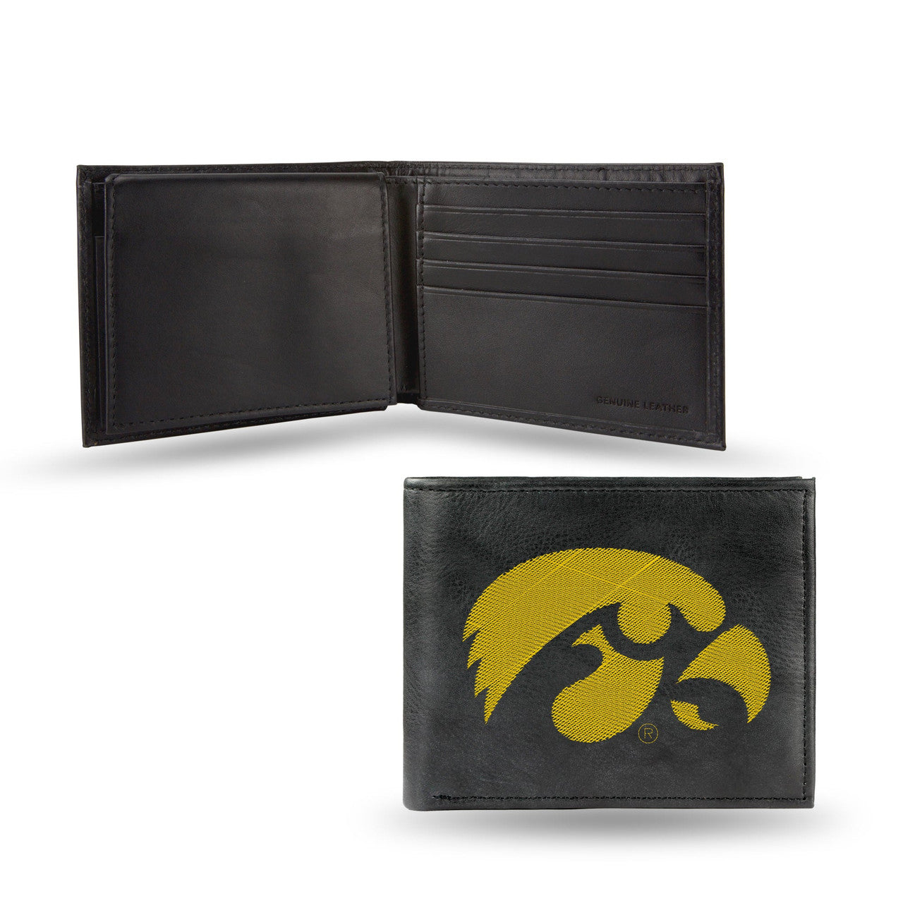 Iowa Hawkeyes Wallet Billfold Leather Embroidered Black - Sports Collectibles, Sports Memorabilia, Sports Fan Shop, Sports Gifts