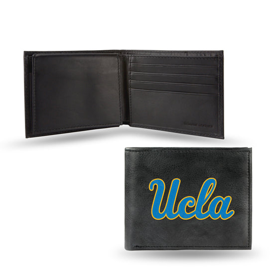 NCAA  UCLA Bruins  Embroidered Genuine Leather Billfold Wallet 3.25" x 4.25" - Slim