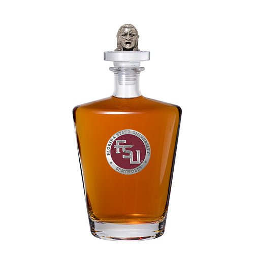 Florida State University FSU Logo Royal Decanter with 3D Top - Sports Gifts, Sports Memorabilia, Sports Collectibles, Fan Shop