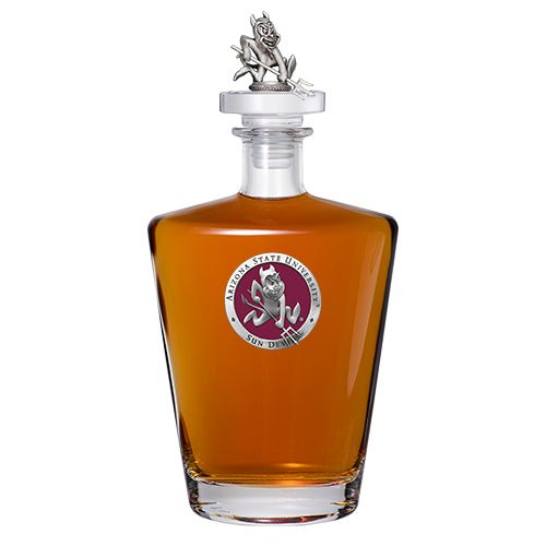 Arizona State University Sparky Logo Royal Decanter with 3D Top - Sports Gifts, Sports Memorabilia, Sports Collectibles, Fan Shop