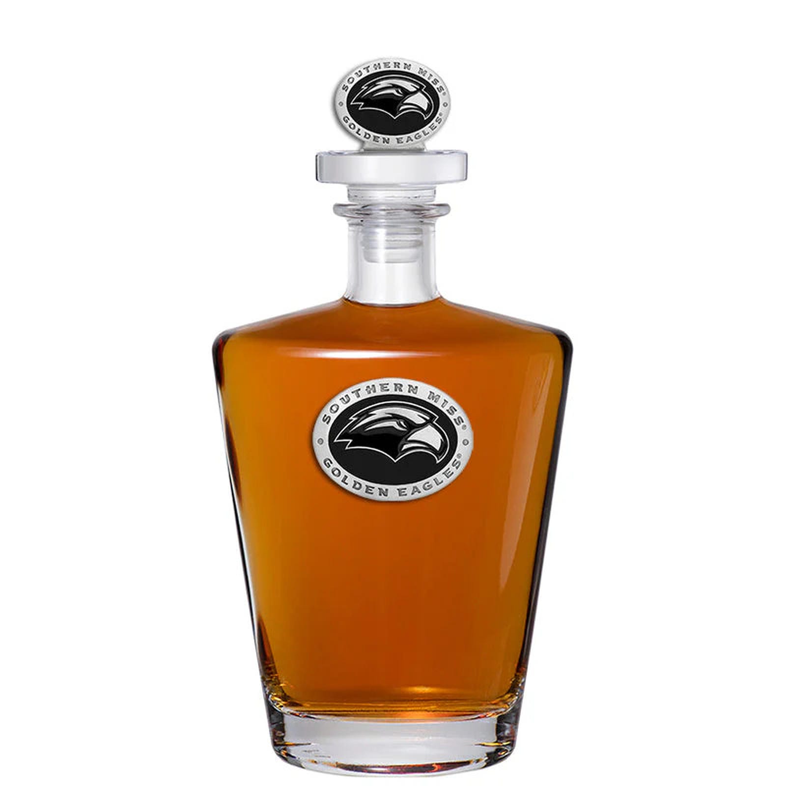 University of Southern Mississippi Royal Decanter w/ 3D Top - Sports Gifts, Sports Memorabilia, Sports Collectibles, Fan Shop