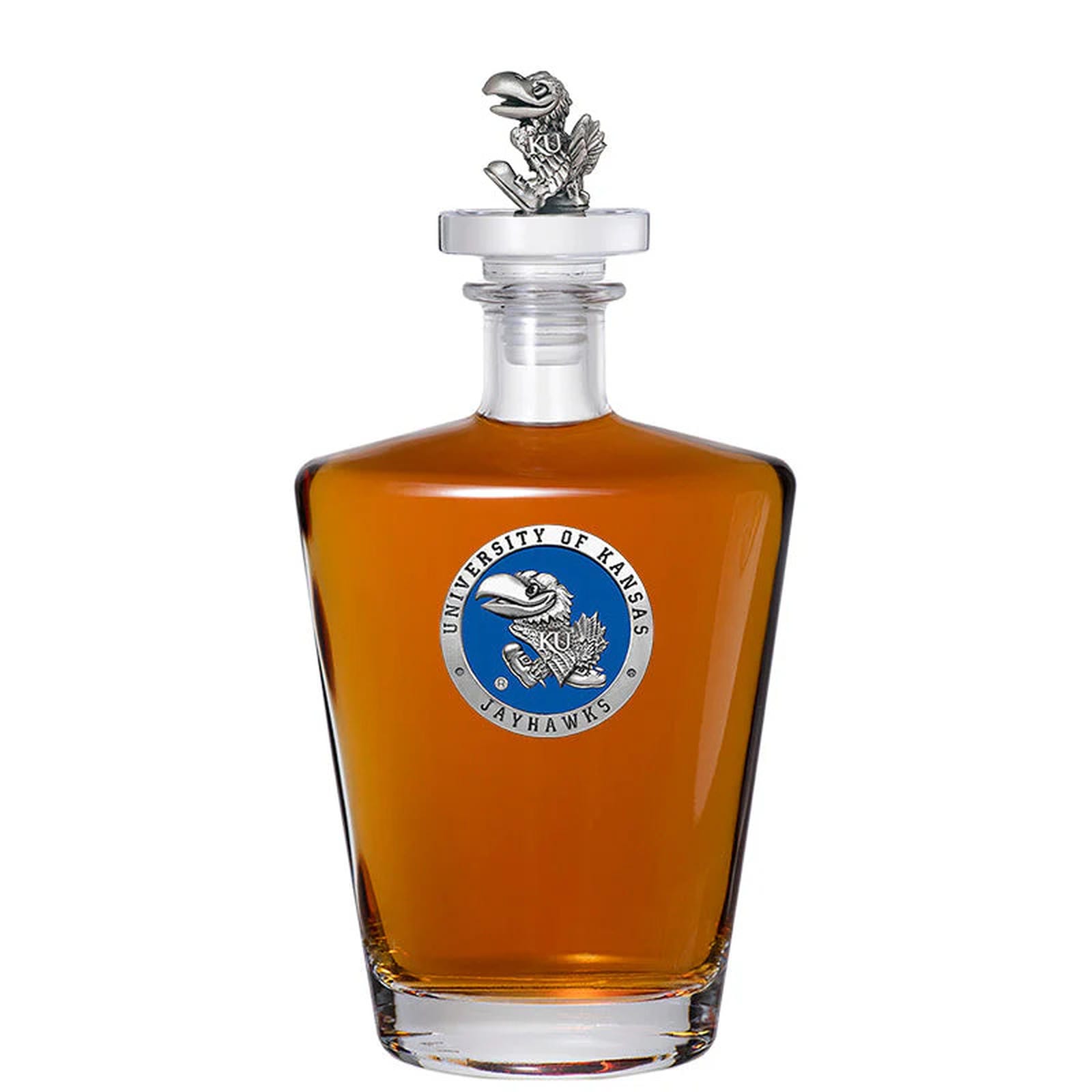 University of Kansas Royal Decanter w/ 3D Top - Sports Gifts, Sports Memorabilia, Sports Collectibles, Fan Shop