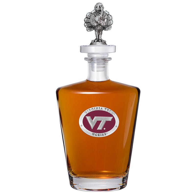 Virginia Tech University VT Logo Royal Decanter with 3D Top - Sports Gifts, Sports Memorabilia, Sports Collectibles, Fan Shop