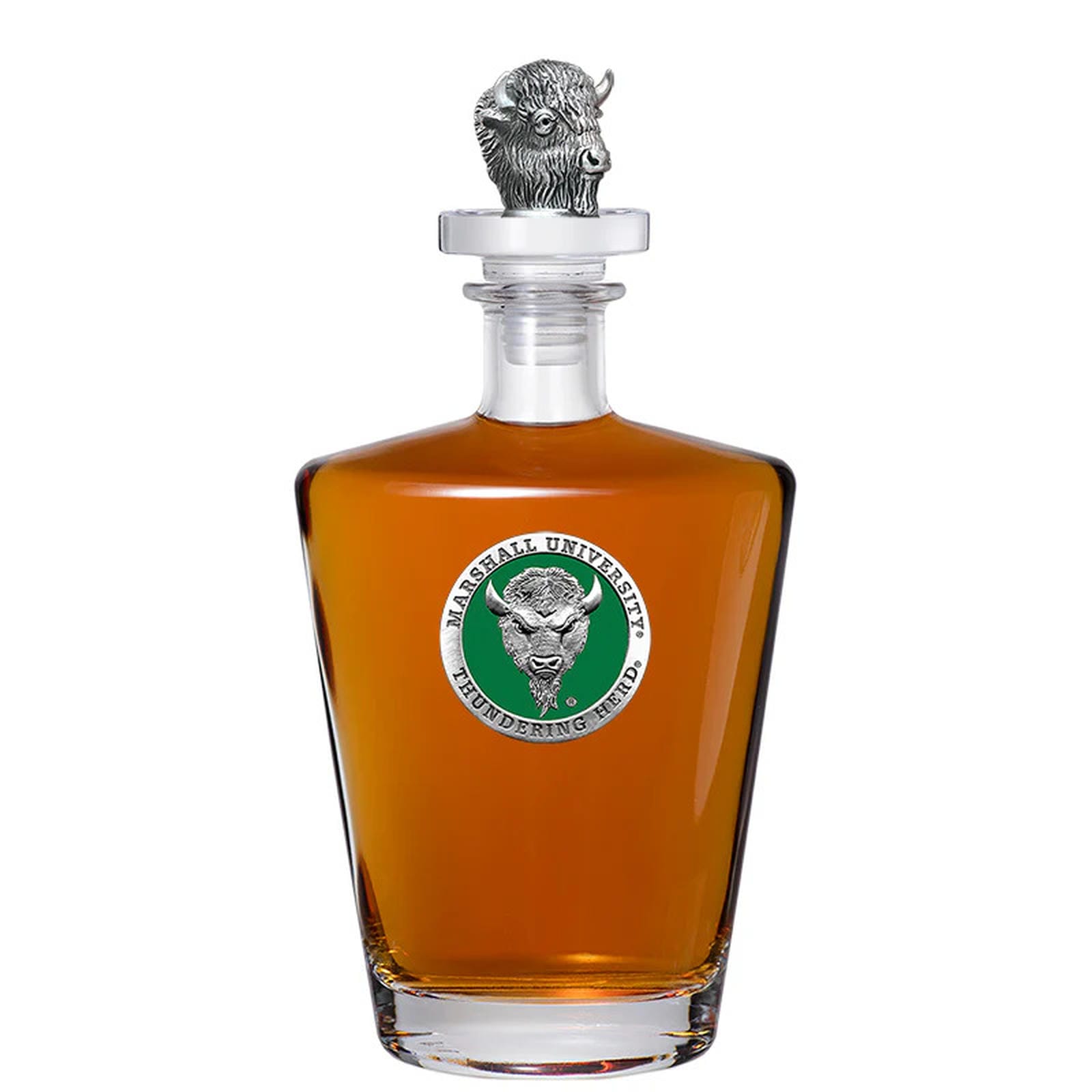 Marshall University Royal Decanter w/ 3D Top - Sports Gifts, Sports Memorabilia, Sports Collectibles, Fan Shop