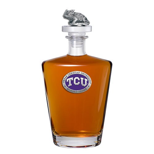 Texas Christian University Royal Decanter Red with 3D Top - Sports Gifts, Sports Memorabilia, Sports Collectibles, Fan Shop