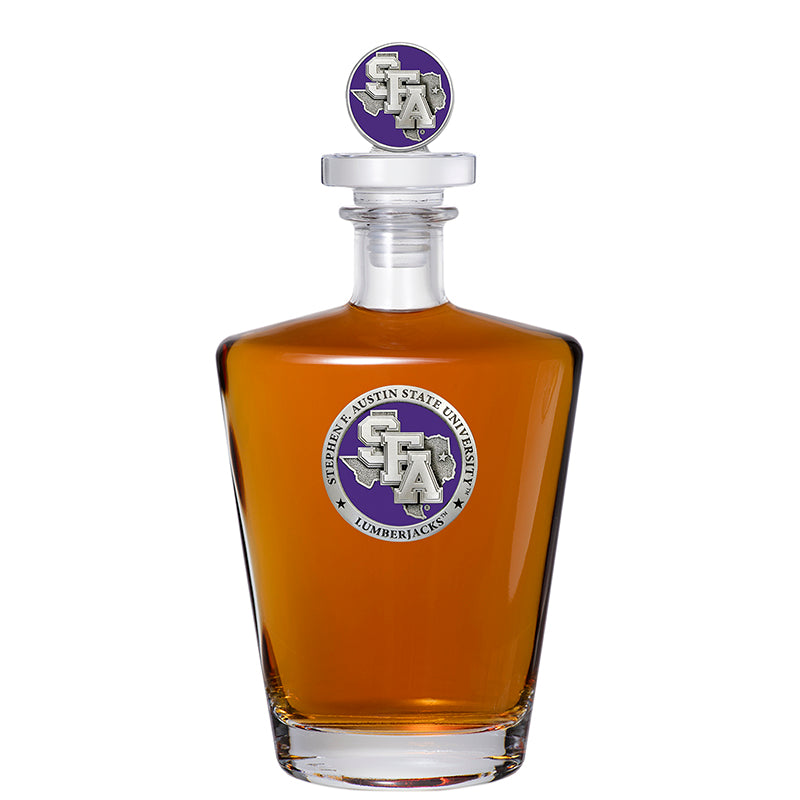 Stephen F. Austin State University Royal Decanter w/ 3D Top - Sports Collectibles, Sports Memorabilia, Sports Fan Shop, Sports Gifts