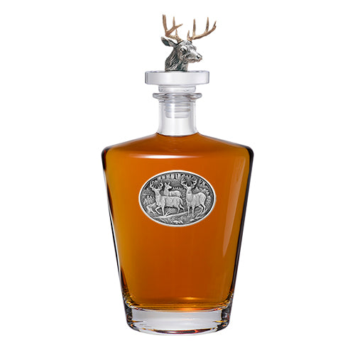 White Tail Royal Decanter with 3D Top - Sports Collectibles, Sports Memorabilia, Sports Fan Shop, Sports Gifts
