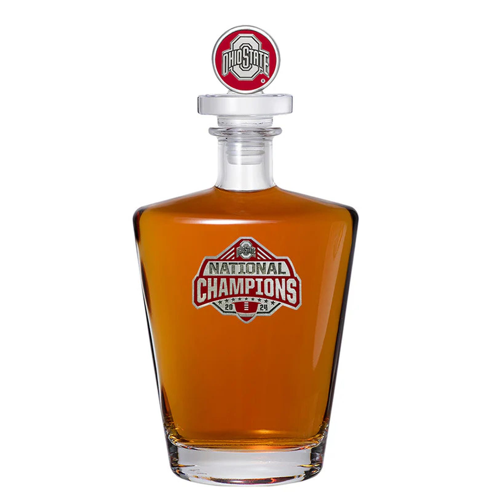 2024-25 Ohio State Football Championship Royal Decanter with 3D Top - Sports Gifts, Sports Memorabilia, Sports Collectibles, Fan Shop