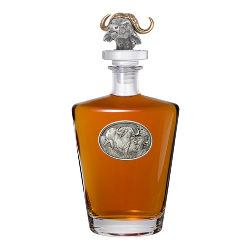 Cape Buffalo Royal Decanter with 3D Top - Sports Collectibles, Sports Memorabilia, Sports Fan Shop, Sports Gifts