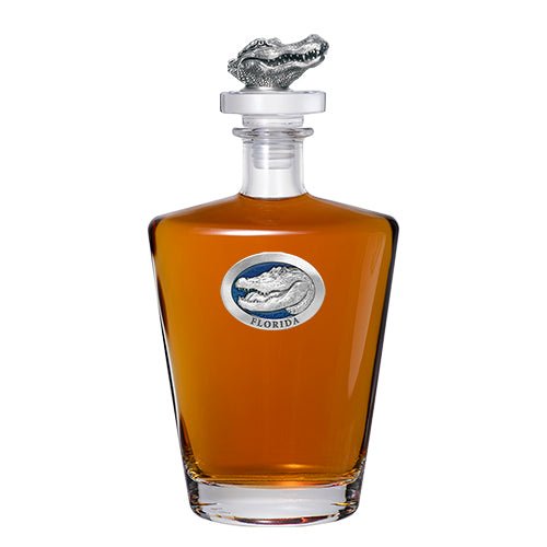 Blue Alligator Royal Decanter with 3D Top - Sports Collectibles, Sports Memorabilia, Sports Fan Shop, Sports Gifts
