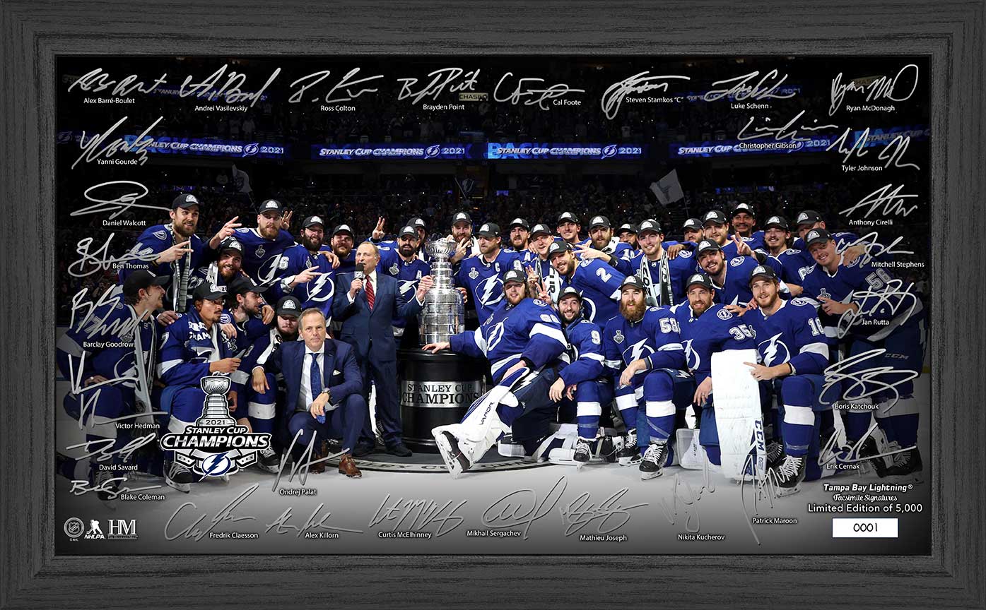 Tampa Bay Lightning 2021 Stanley Cup Final Champions Signature Rink - Sports Collectibles, Sports Memorabilia, Sports Fan Shop, Sports Gifts