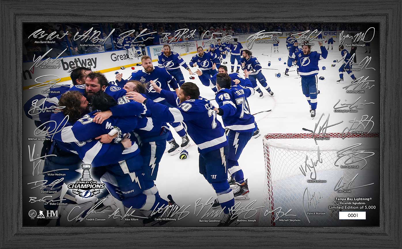 Tampa Bay Lightning 2021 Stanley Cup Final Champions Celebration Signature Rink - Sports Collectibles, Sports Memorabilia, Sports Fan Shop, Sports Gifts