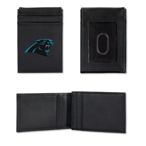 NFL Football Carolina Panthers  Embroidered Front Pocket Wallet - Slim/Light Weight - Great Gift Item
