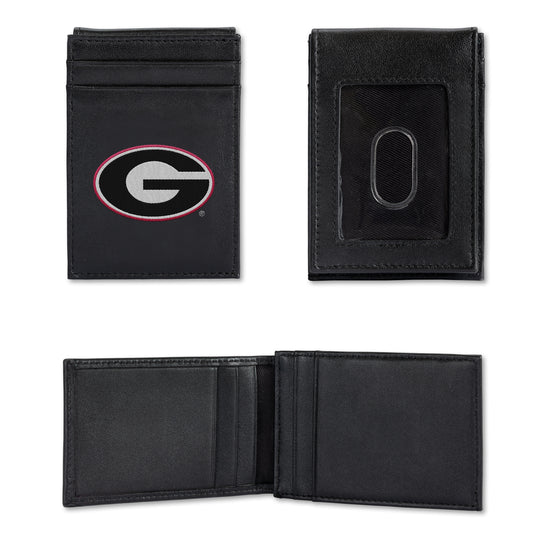 NCAA  Georgia Bulldogs  Embroidered Front Pocket Wallet - Slim/Light Weight - Great Gift Item