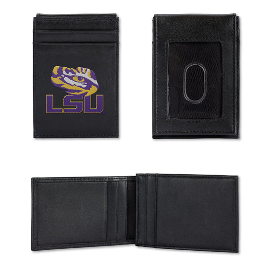 NCAA  LSU Tigers  Embroidered Front Pocket Wallet - Slim/Light Weight - Great Gift Item