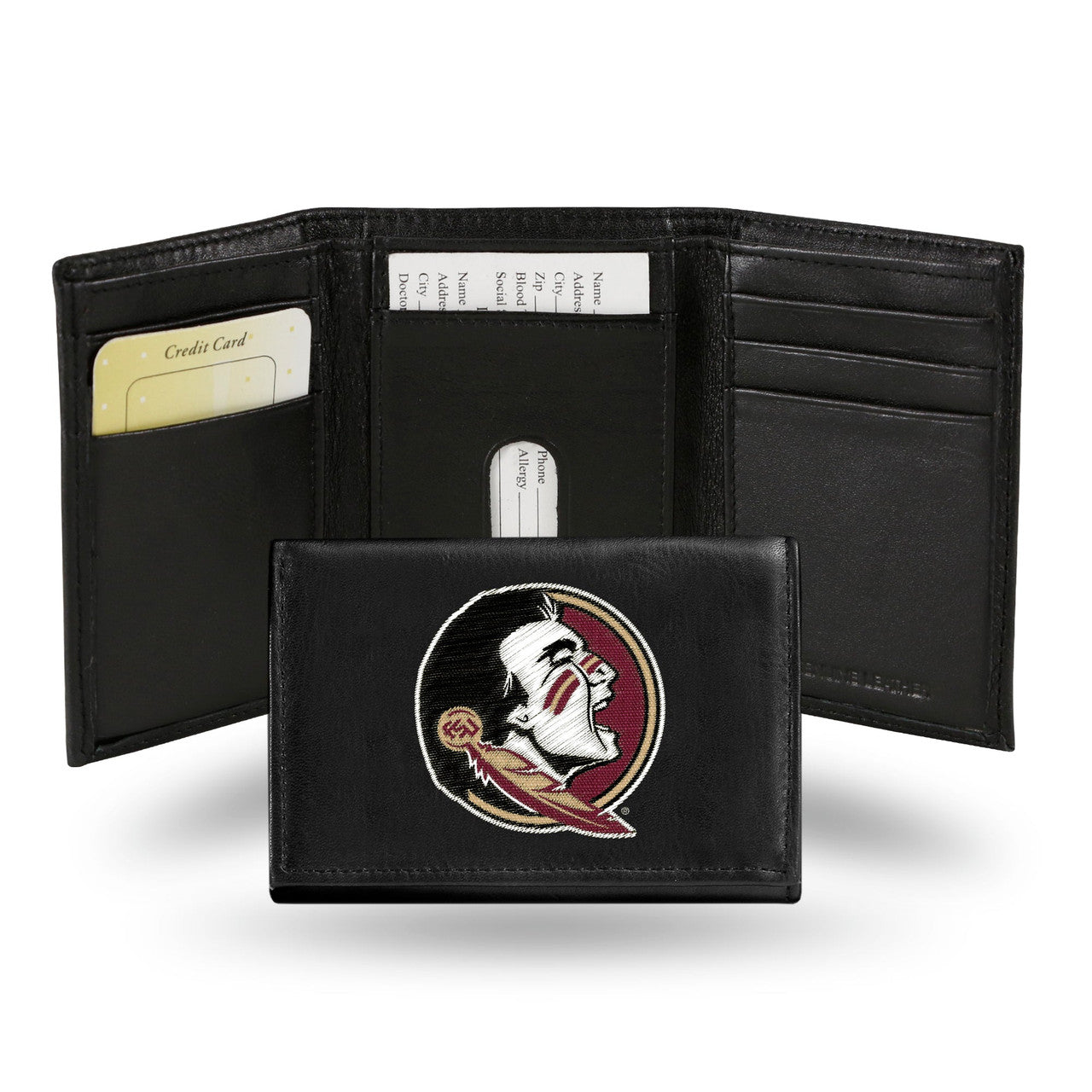 Florida State Seminoles Wallet Trifold Leather Embroidered - Sports Collectibles, Sports Memorabilia, Sports Fan Shop, Sports Gifts
