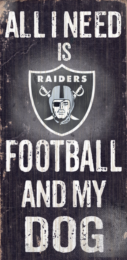 Las Vegas Raiders Football and My Dog Wooden Sign - Sports Collectibles, Sports Memorabilia, Sports Fan Shop, Sports Gifts