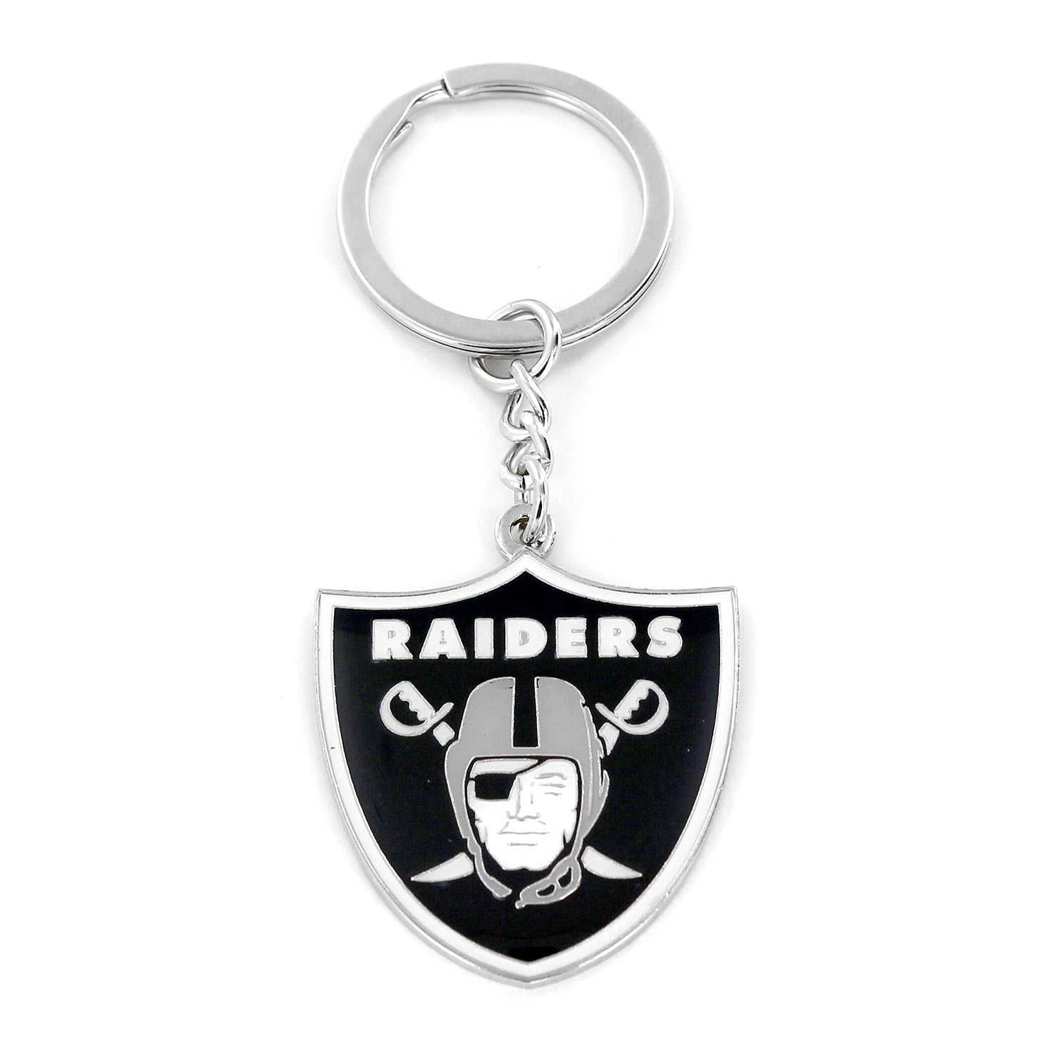Las Vegas Raiders Metal Logo Keychain - Sports Collectibles, Sports Memorabilia, Sports Fan Shop, Sports Gifts