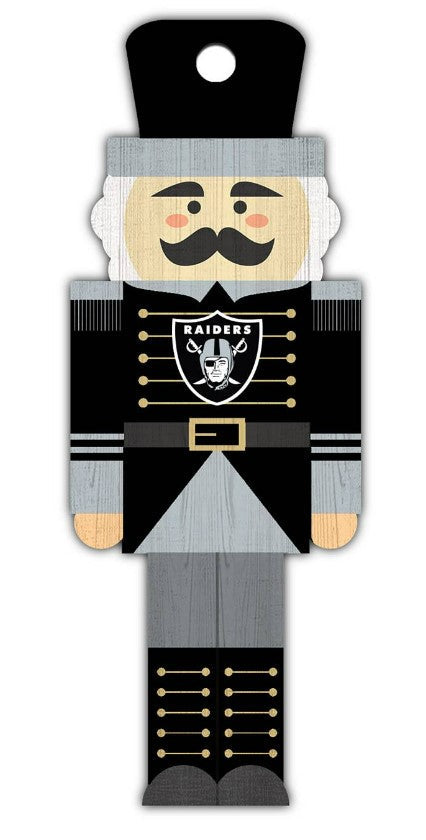Las Vegas Raiders Wood Nutcracker Ornament - Sports Collectibles, Sports Memorabilia, Sports Fan Shop, Sports Gifts