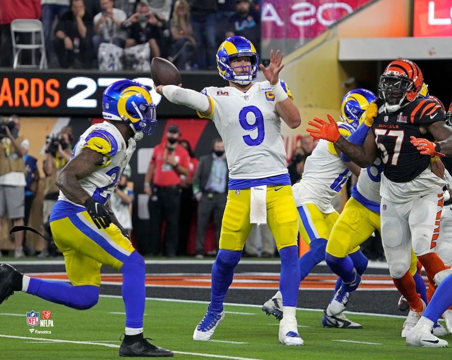 Matthew Stafford Game-Winning Touchdown Super Bowl LVI Los Angeles Rams 8" x 10" Football Photo - Sports Collectibles, Sports Memorabilia, Sports Fan Shop, Sports Gifts
