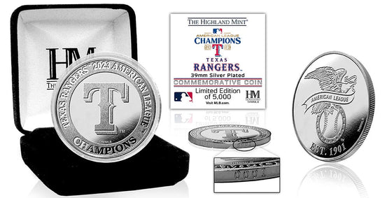 Texas Rangers American League Champions Silver Coin