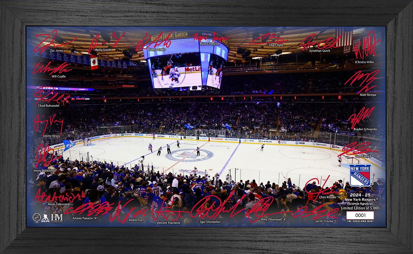 New York Rangers 2024-25 Signature Rink - Sports Collectibles, Sports Memorabilia, Sports Fan Shop, Sports Gifts