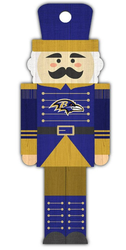 Baltimore Ravens Wood Nutcracker Ornament - Sports Collectibles, Sports Memorabilia, Sports Fan Shop, Sports Gifts