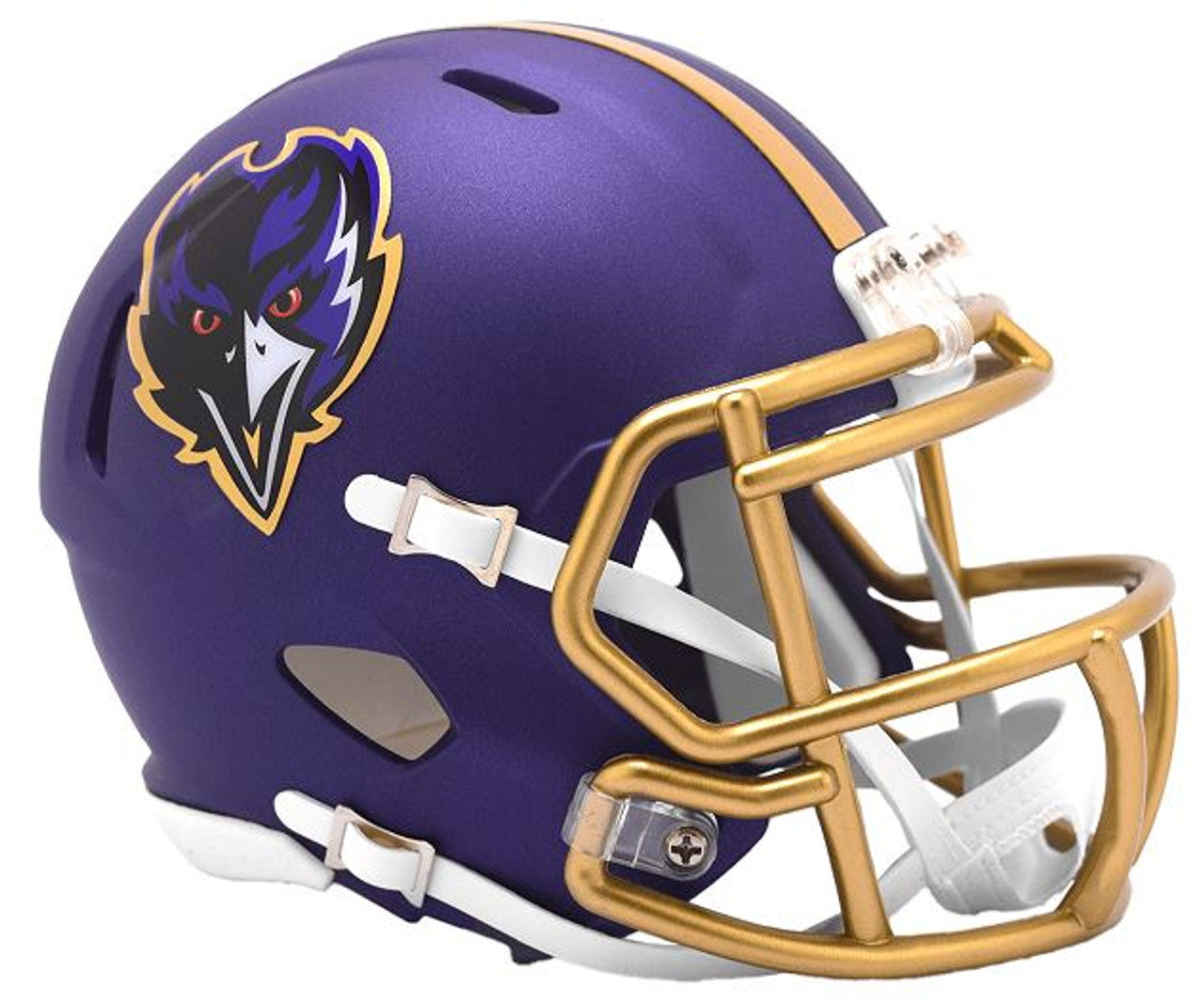Baltimore Ravens (2024) Alternate Riddell Speed Mini Helmet - Sports Collectibles, Sports Memorabilia, Sports Fan Shop, Sports Gifts
