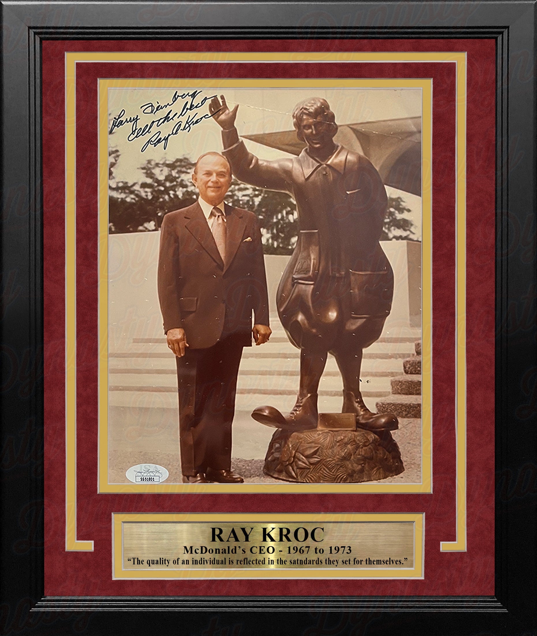 Ray Kroc McDonald's CEO Autographed 8" x 10" Framed Photo - Sports Collectibles, Sports Memorabilia, Sports Fan Shop, Sports Gifts