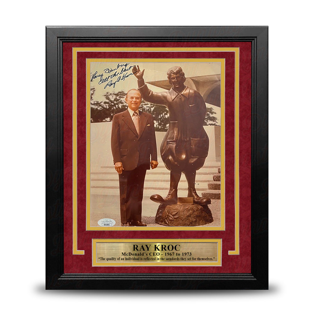 Ray Kroc McDonald's CEO Autographed 8" x 10" Framed Photo - Sports Collectibles, Sports Memorabilia, Sports Fan Shop, Sports Gifts
