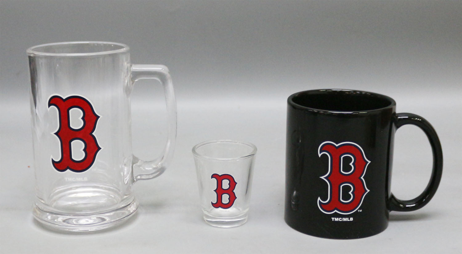 Boston Red Sox 3-Piece Glassware Gift Set - Sports Collectibles, Sports Memorabilia, Sports Fan Shop, Sports Gifts