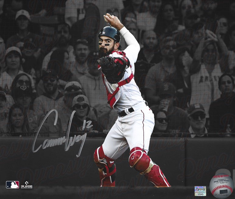 Connor Wong Throwing Action Boston Red Sox Autographed 11" x 14" Spotlight Baseball Photo - Sports Collectibles, Sports Memorabilia, Sports Fan Shop, Sports Gifts
