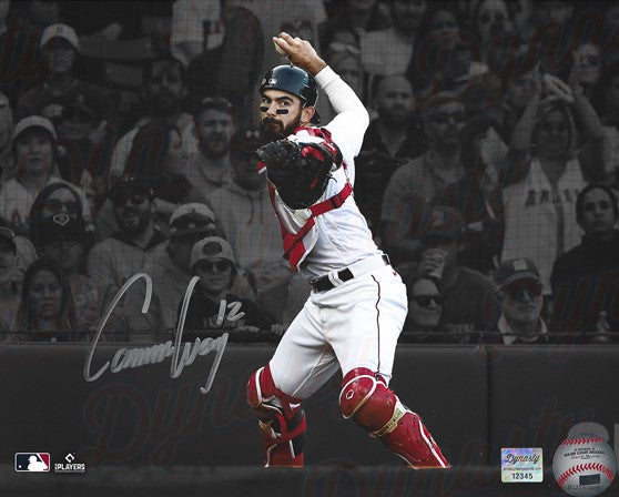 Connor Wong Throwing Action Boston Red Sox Autographed 8" x 10" Spotlight Baseball Photo - Sports Collectibles, Sports Memorabilia, Sports Fan Shop, Sports Gifts