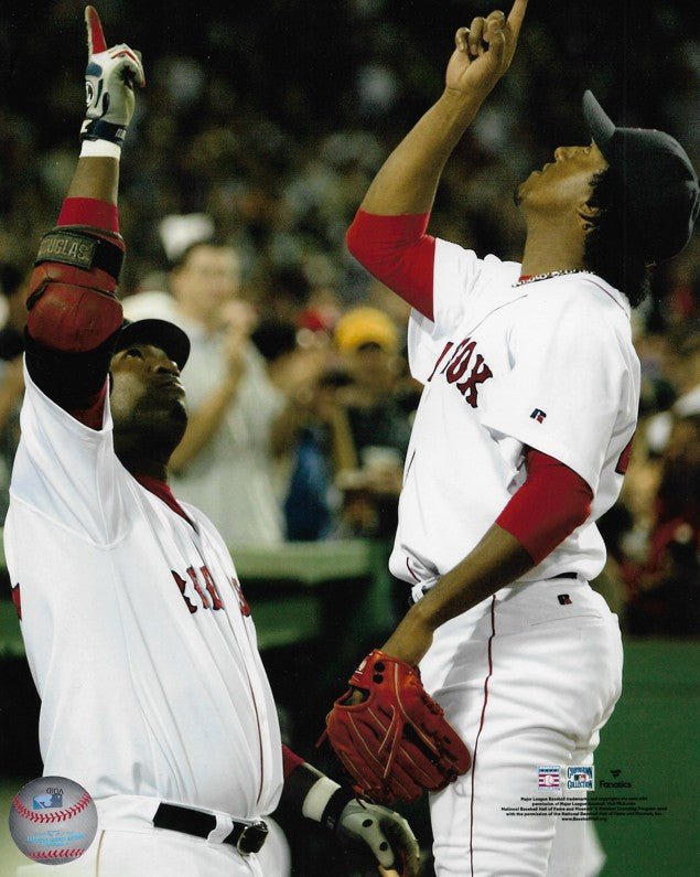 David Ortiz & Pedro Martinez Pointing Skyward Boston Red Sox 8" x 10" Baseball Photo - Sports Collectibles, Sports Memorabilia, Sports Fan Shop, Sports Gifts